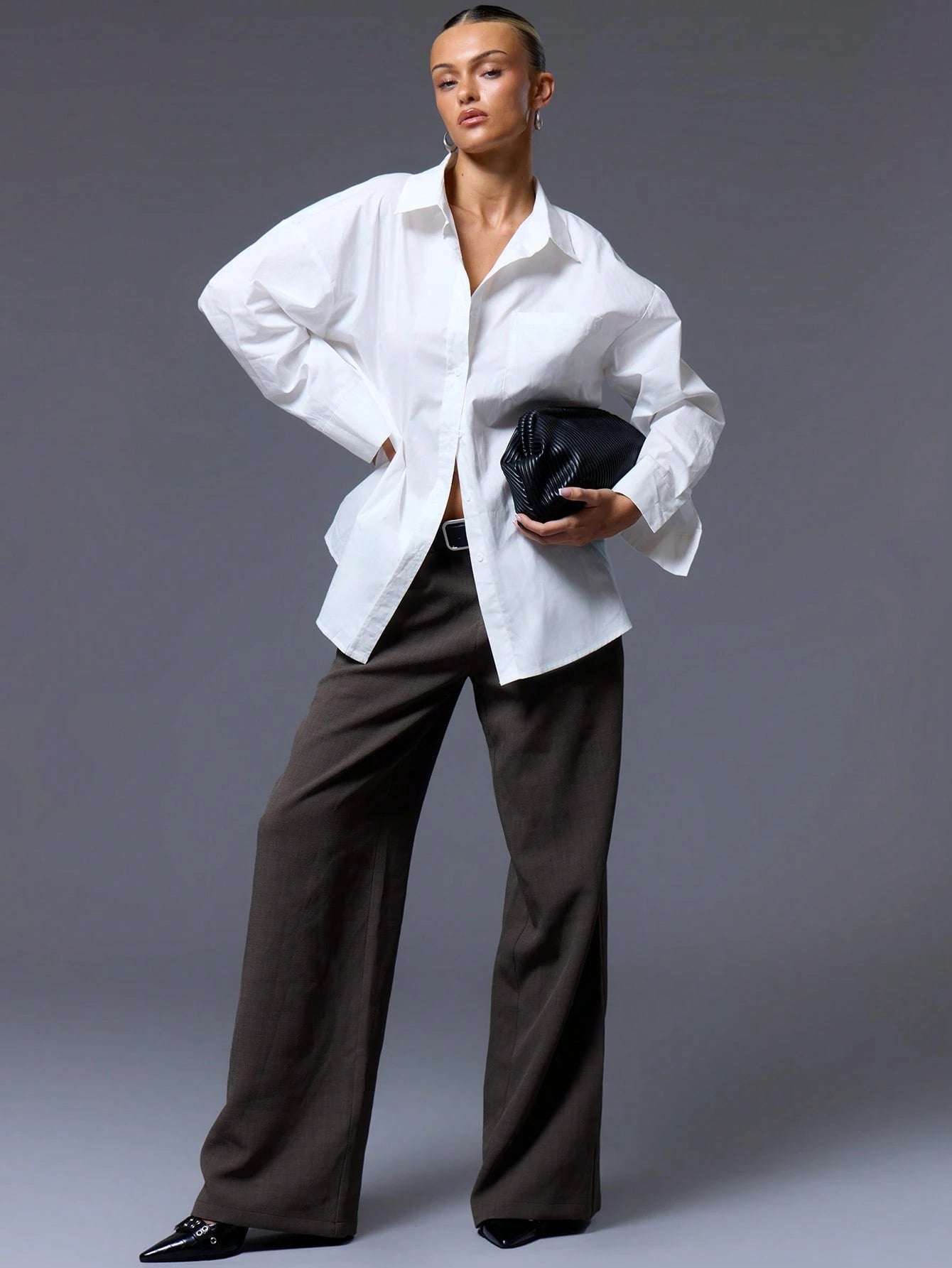 MUSERA Oversized Button up Shirt Old Money Vacation Everyday Airport Holiday Oversized Beach Cover up Fall Back to School Work Autumn Winter