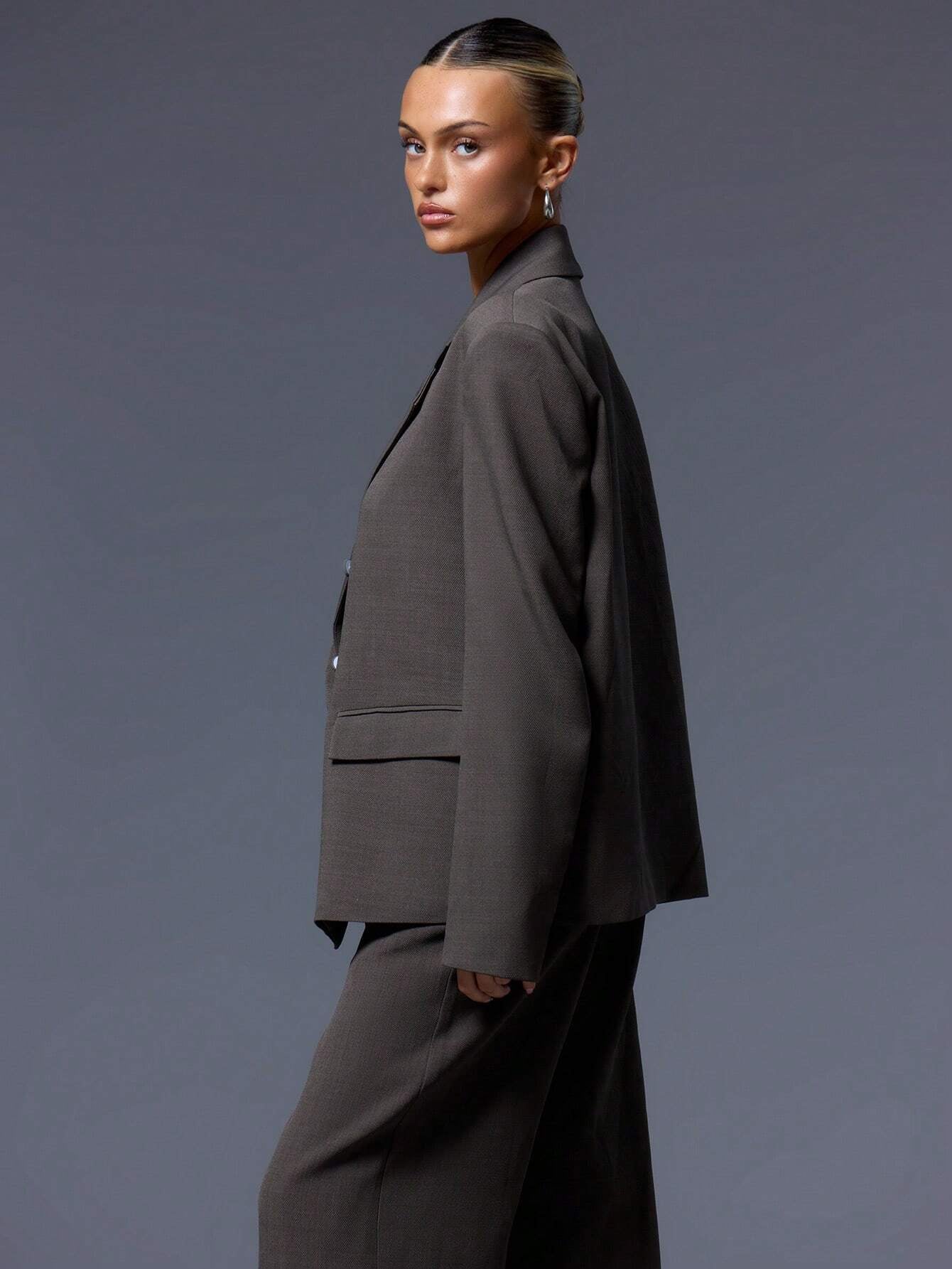 MUSERA Tailored Oversized Blazer Notched Lapel Double Breasted Elegant Professional Business Casual Vacation Fall Winter Autumn Work Office Old Money Date Night Going Out Back to School Wedding Guest Christmas Suit Cute Everyday Smart Capsule Wardrobe Green