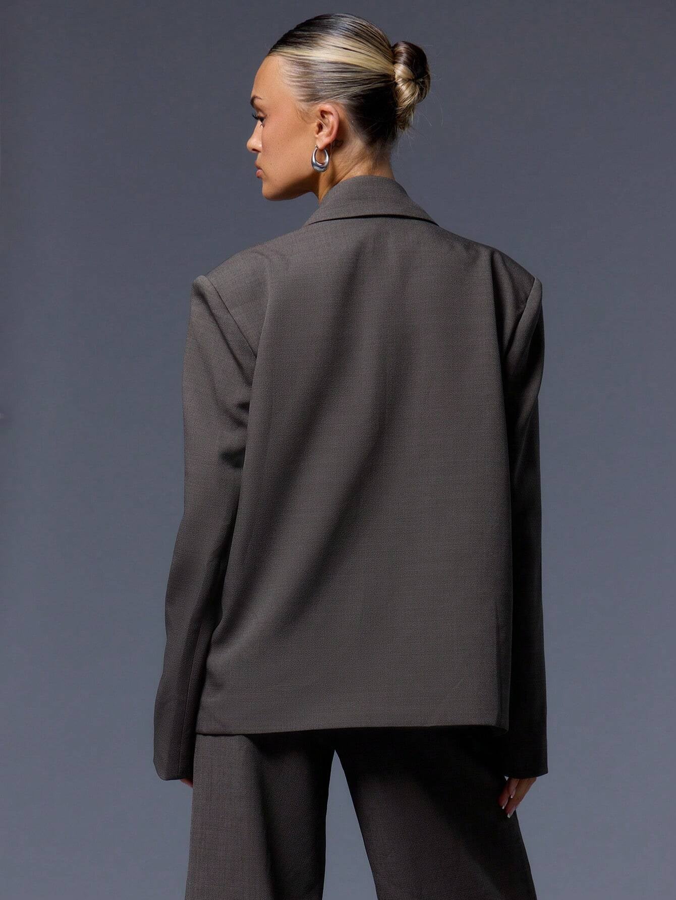 MUSERA Tailored Oversized Blazer Notched Lapel Double Breasted Elegant Professional Business Casual Vacation Fall Winter Autumn Work Office Old Money Date Night Going Out Back to School Wedding Guest Christmas Suit Cute Everyday Smart Capsule Wardrobe Green